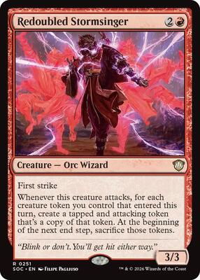 Redoubled Stormsinger card from Commander: Secrets of Strixhaven