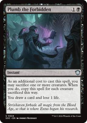 Plumb the Forbidden card from Commander: Secrets of Strixhaven