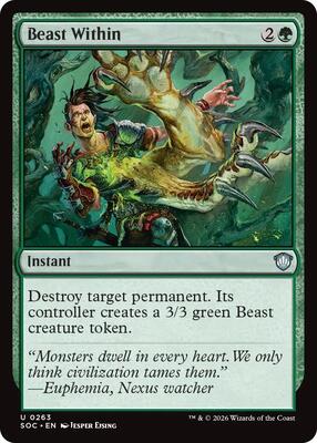 Beast Within card from Commander: Secrets of Strixhaven