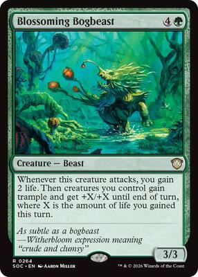 Blossoming Bogbeast card from Commander: Secrets of Strixhaven