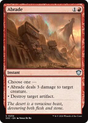Abrade card from Commander: Secrets of Strixhaven