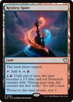 Restless Spire card from Commander: Secrets of Strixhaven