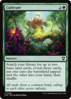 Cultivate card from Commander: Secrets of Strixhaven