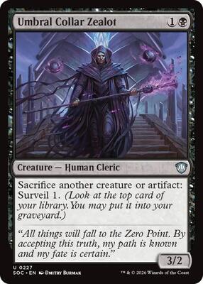 Umbral Collar Zealot card from Commander: Secrets of Strixhaven