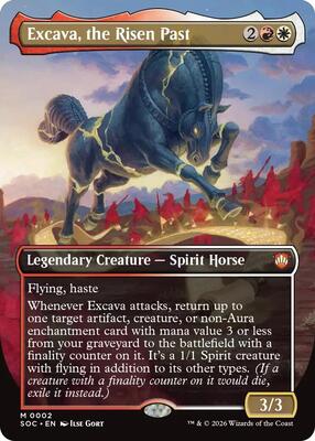 Excava, the Risen Past (Borderless) card from Commander: Secrets of Strixhaven