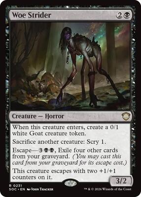 Woe Strider card from Commander: Secrets of Strixhaven