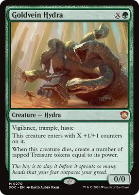 Goldvein Hydra card from Commander: Secrets of Strixhaven