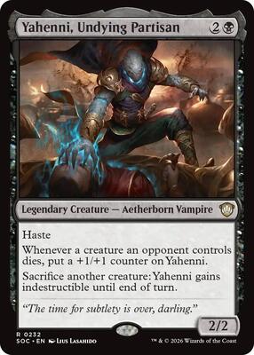 Yahenni, Undying Partisan card from Commander: Secrets of Strixhaven