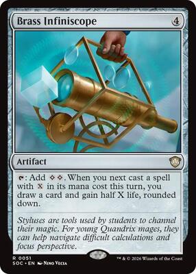 Brass Infiniscope card from Commander: Secrets of Strixhaven