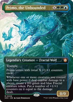 Primo, the Unbounded (Borderless) card from Commander: Secrets of Strixhaven