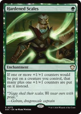 Hardened Scales card from Commander: Secrets of Strixhaven