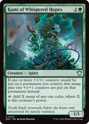 Kami of Whispered Hopes card from Commander: Secrets of Strixhaven