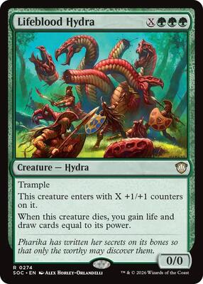Lifeblood Hydra card from Commander: Secrets of Strixhaven
