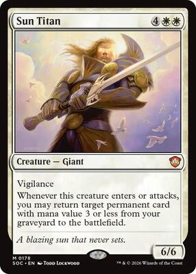 Sun Titan card from Commander: Secrets of Strixhaven