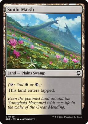 Sunlit Marsh card from Commander: Secrets of Strixhaven