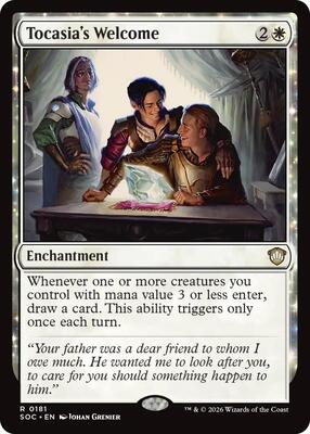 Tocasia's Welcome card from Commander: Secrets of Strixhaven