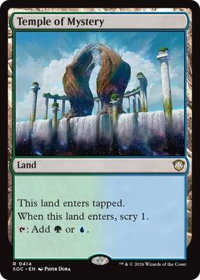 Temple of Mystery card from Commander: Secrets of Strixhaven