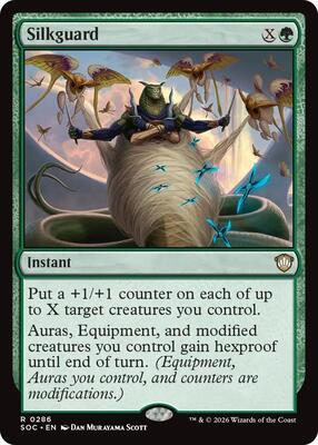 Silkguard card from Commander: Secrets of Strixhaven