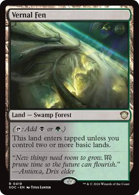 Vernal Fen card from Commander: Secrets of Strixhaven