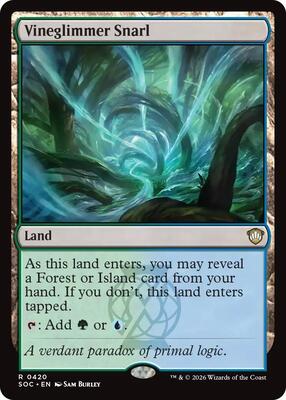 Vineglimmer Snarl card from Commander: Secrets of Strixhaven