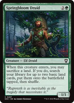 Springbloom Druid card from Commander: Secrets of Strixhaven