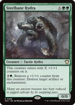 Steelbane Hydra card from Commander: Secrets of Strixhaven