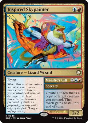 Inspired Skypainter card from Commander: Secrets of Strixhaven