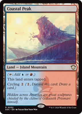 Coastal Peak card from Commander: Secrets of Strixhaven