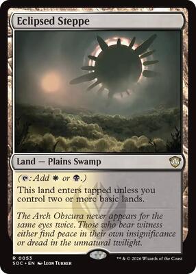 Eclipsed Steppe card from Commander: Secrets of Strixhaven