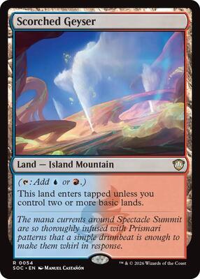 Scorched Geyser card from Commander: Secrets of Strixhaven