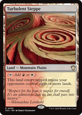 Turbulent Steppe card from Commander: Secrets of Strixhaven
