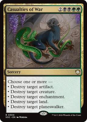 Casualties of War card from Commander: Secrets of Strixhaven