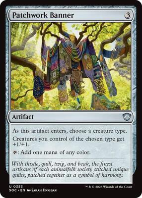 Patchwork Banner card from Commander: Secrets of Strixhaven