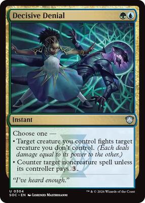 Decisive Denial card from Commander: Secrets of Strixhaven