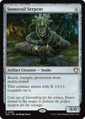 Stonecoil Serpent card from Commander: Secrets of Strixhaven