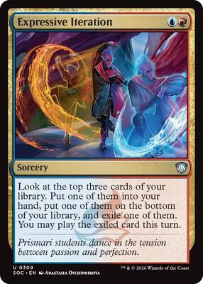 Expressive Iteration card from Commander: Secrets of Strixhaven