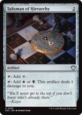 Talisman of Hierarchy card from Commander: Secrets of Strixhaven
