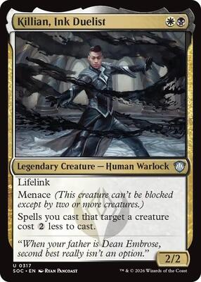 Killian, Ink Duelist card from Commander: Secrets of Strixhaven