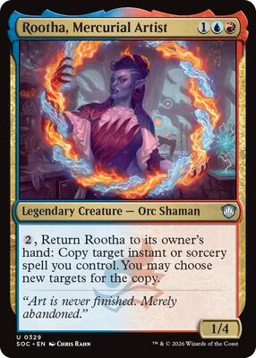 Rootha, Mercurial Artist card from Commander: Secrets of Strixhaven