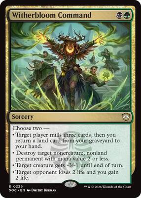 Witherbloom Command card from Commander: Secrets of Strixhaven