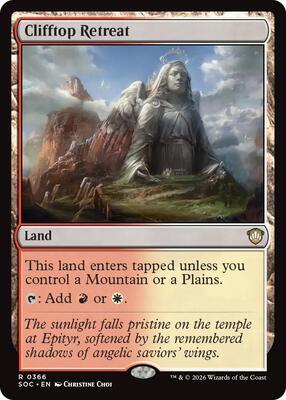 Clifftop Retreat card from Commander: Secrets of Strixhaven
