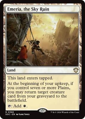Emeria, the Sky Ruin card from Commander: Secrets of Strixhaven