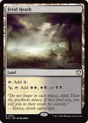 Fetid Heath card from Commander: Secrets of Strixhaven