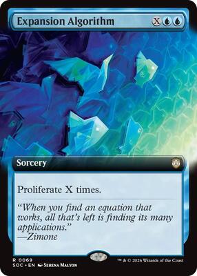 Expansion Algorithm (Extended Art) card from Commander: Secrets of Strixhaven