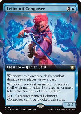 Leitmotif Composer (Extended Art) card from Commander: Secrets of Strixhaven