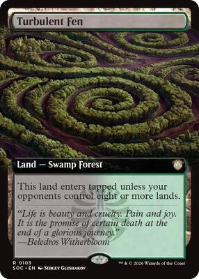 Turbulent Fen (Extended Art) card from Commander: Secrets of Strixhaven