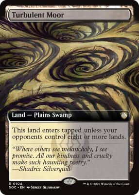 Turbulent Moor (Extended Art) card from Commander: Secrets of Strixhaven
