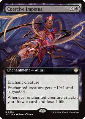 Coercive Impetus (Extended Art) card from Commander: Secrets of Strixhaven