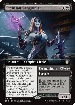 Stensian Sanguinist (Extended Art) card from Commander: Secrets of Strixhaven