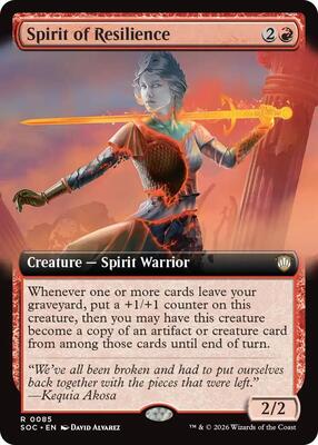 Spirit of Resilience (Extended Art) card from Commander: Secrets of Strixhaven